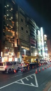 渋谷駅前　ビル看板LED化工事