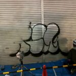 渋谷区神宮前落書き除去作業2