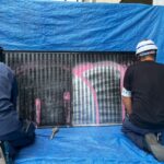 渋谷区渋谷_青山トンネル上落書き除去作業3