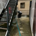 杉戸町アパート共用部洗浄作業3