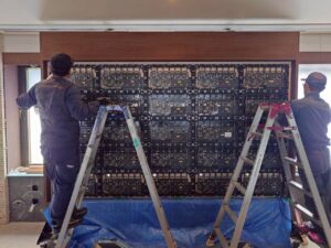 大型LEDビジョン施工設置2