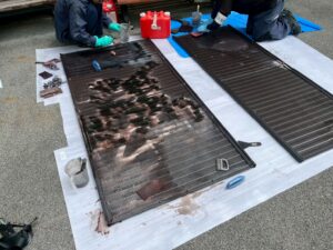 港区 青山 首都高速3号線上落書き除去作業4